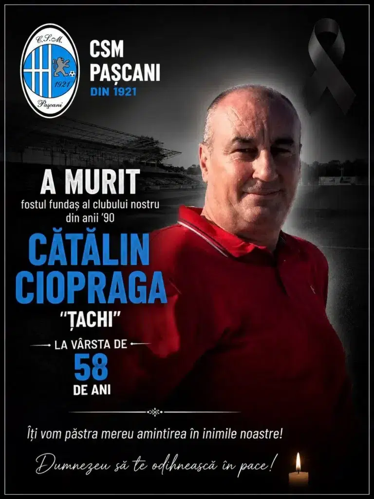 Un fost mare jucător al CFR Pașcani a trecut la cele veșnice!